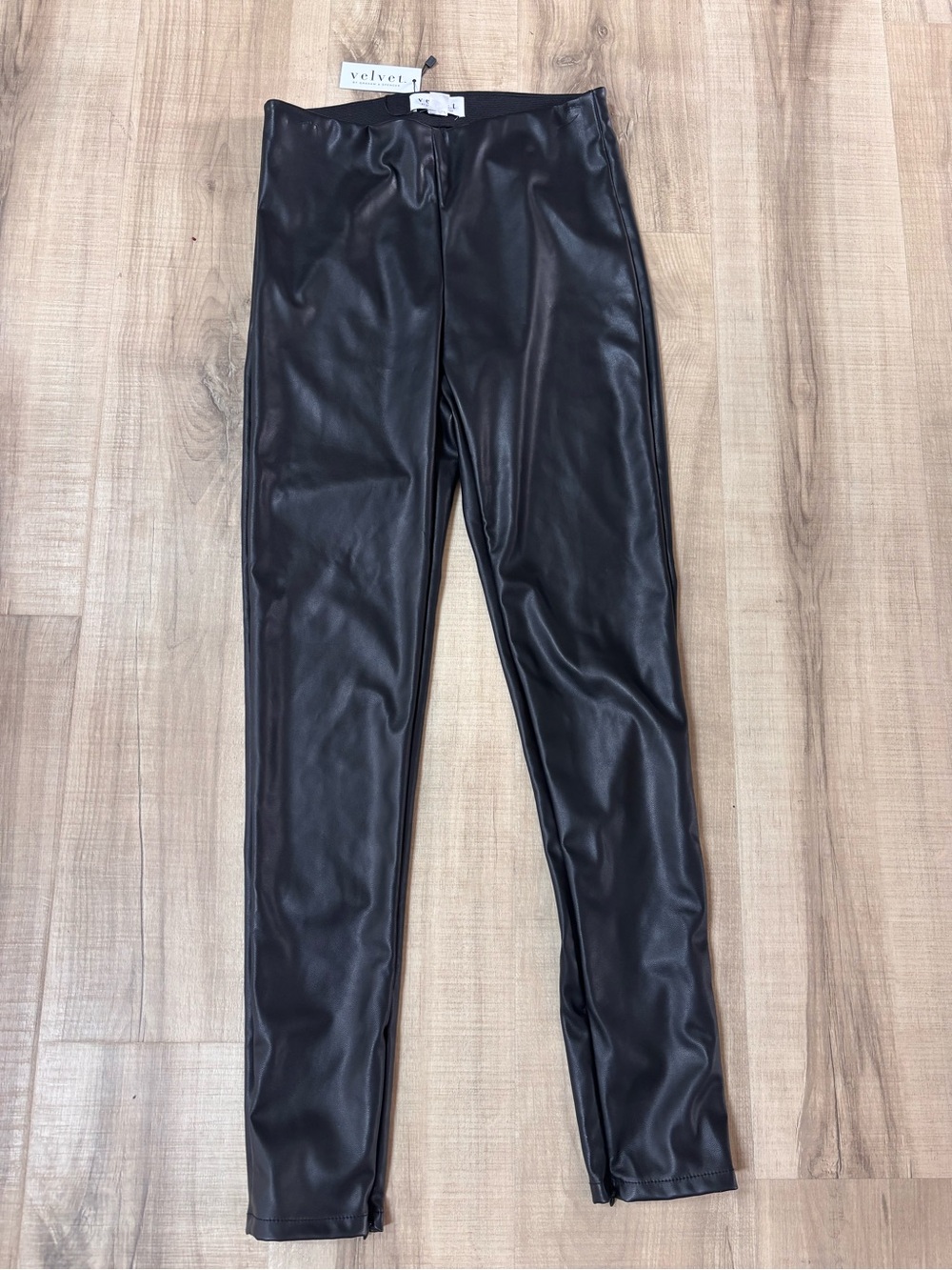 Velvet by Graham & Spencer Black Faux Leather Leggings
